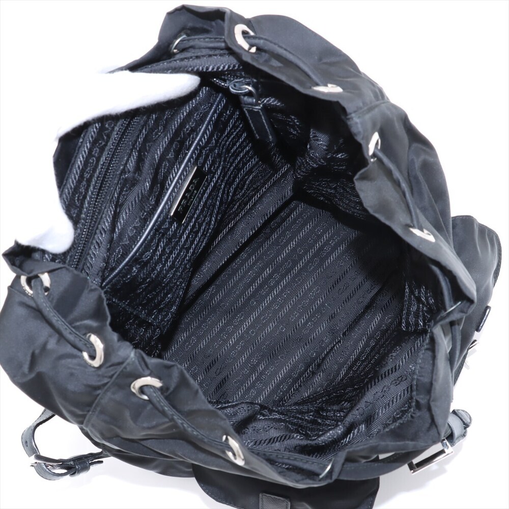 Prada Tessuto Leather Nylon Backpack Rucksack Black - Picture 7 of 8